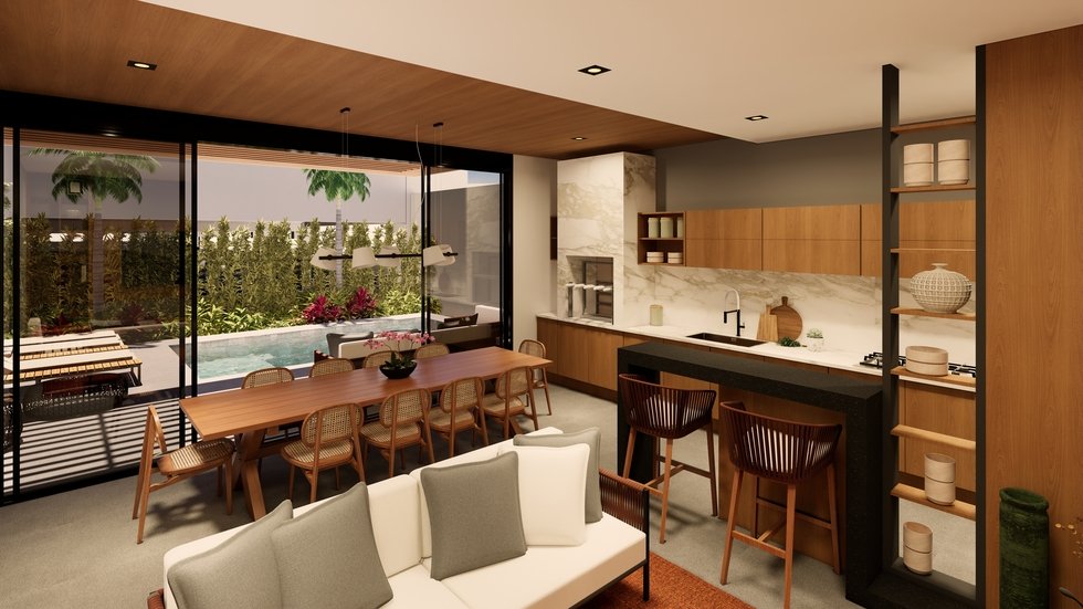 Casa de campo / espaço gourmet (perspectiva)